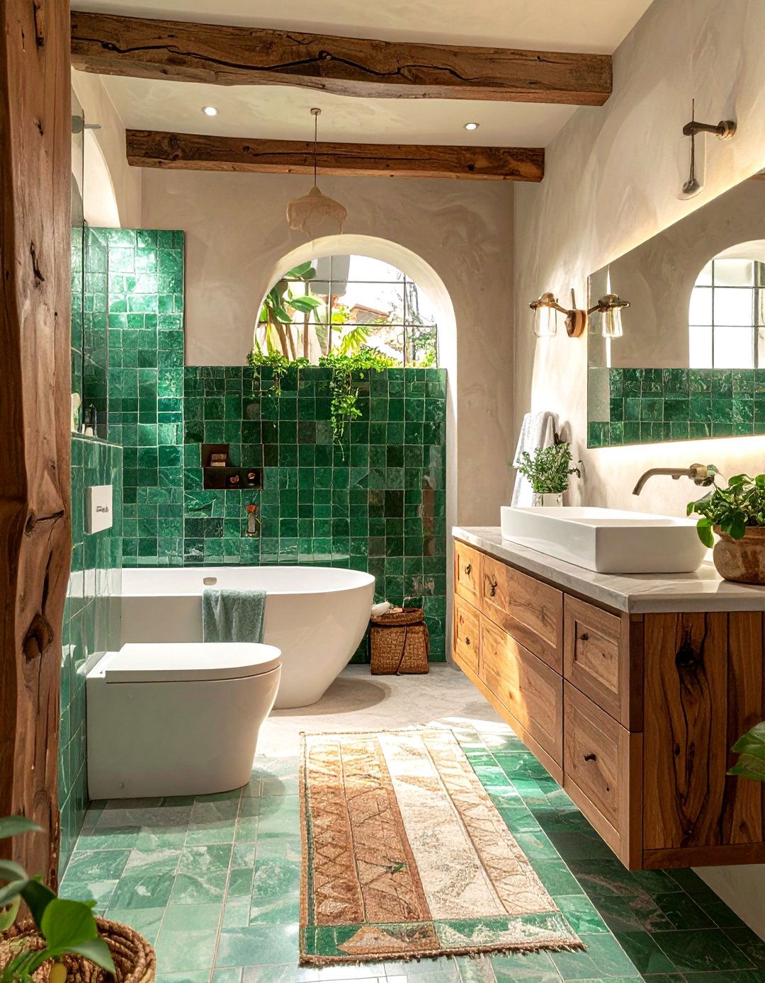 Zellige Tile Bathroom - 30 chic bathroom ideas