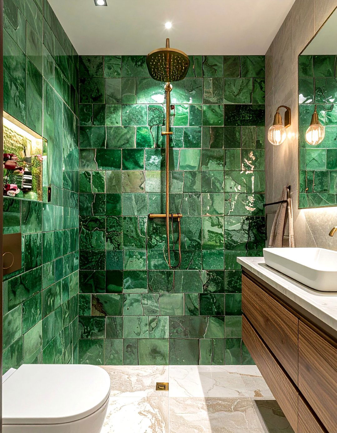 Zellige bathroom tile - 30 Spanish bathroom ideas