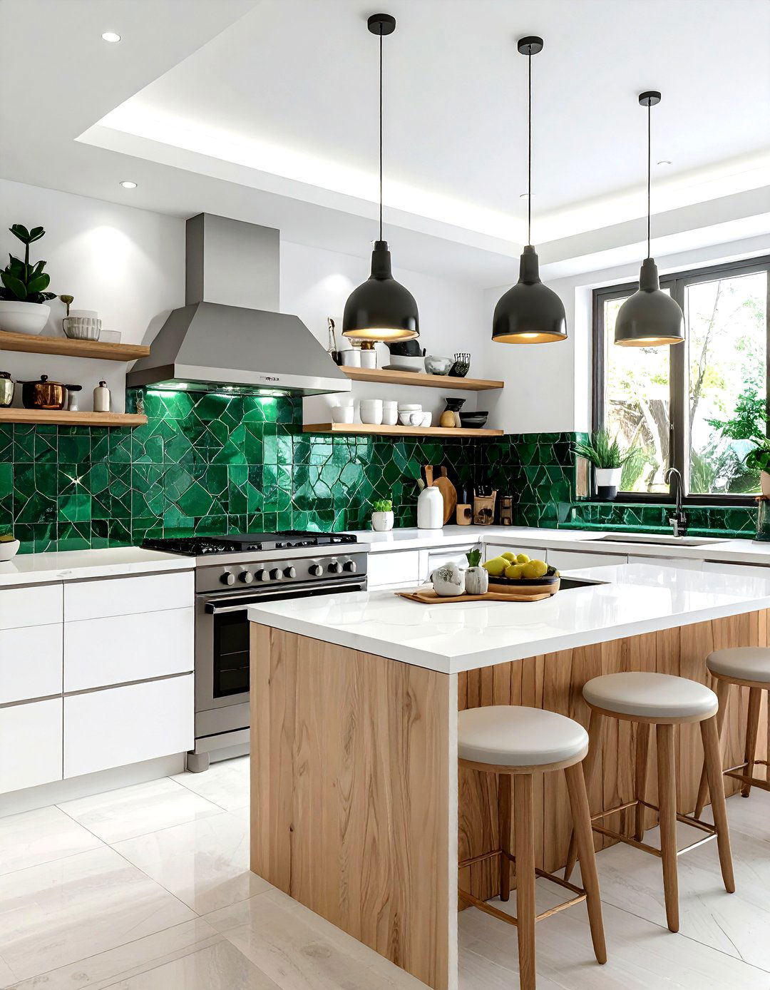 Zellige tile backsplash - 30 kitchen texture layering ideas