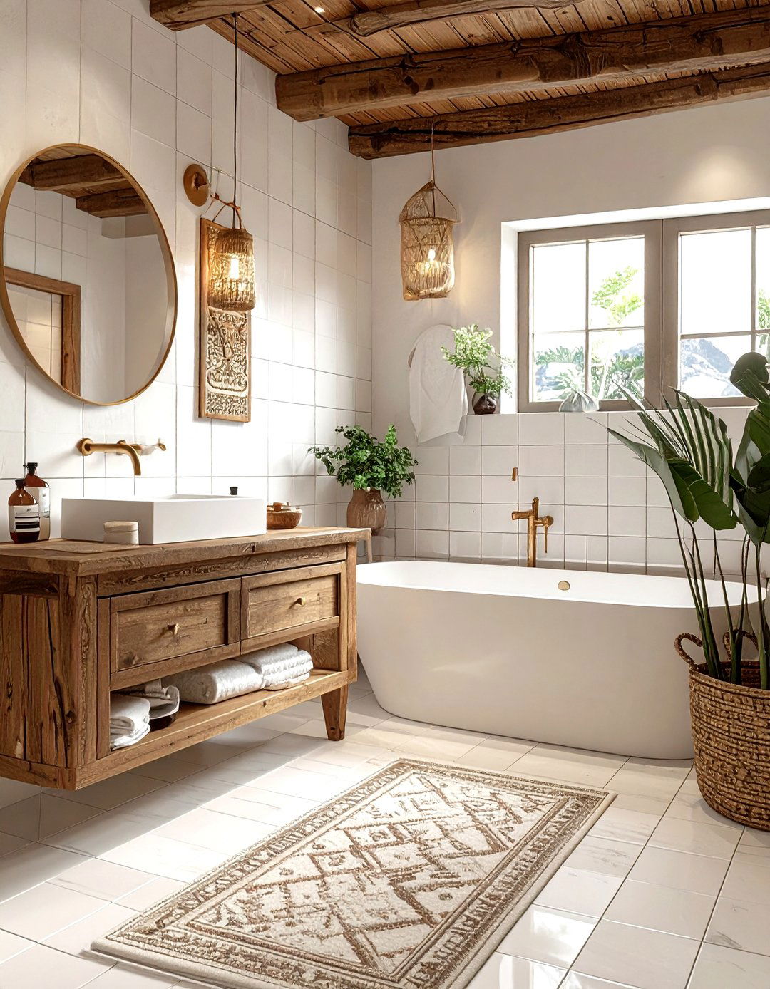 Zellige tile bathroom - 30 elegant bathroom ideas