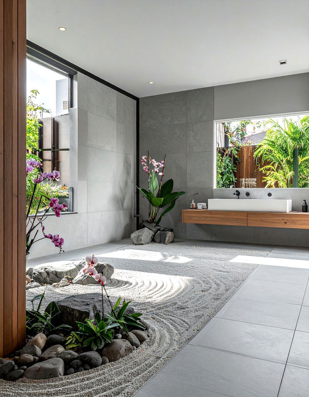 Zen Garden Bathroom - 30 botanical bathroom ideas