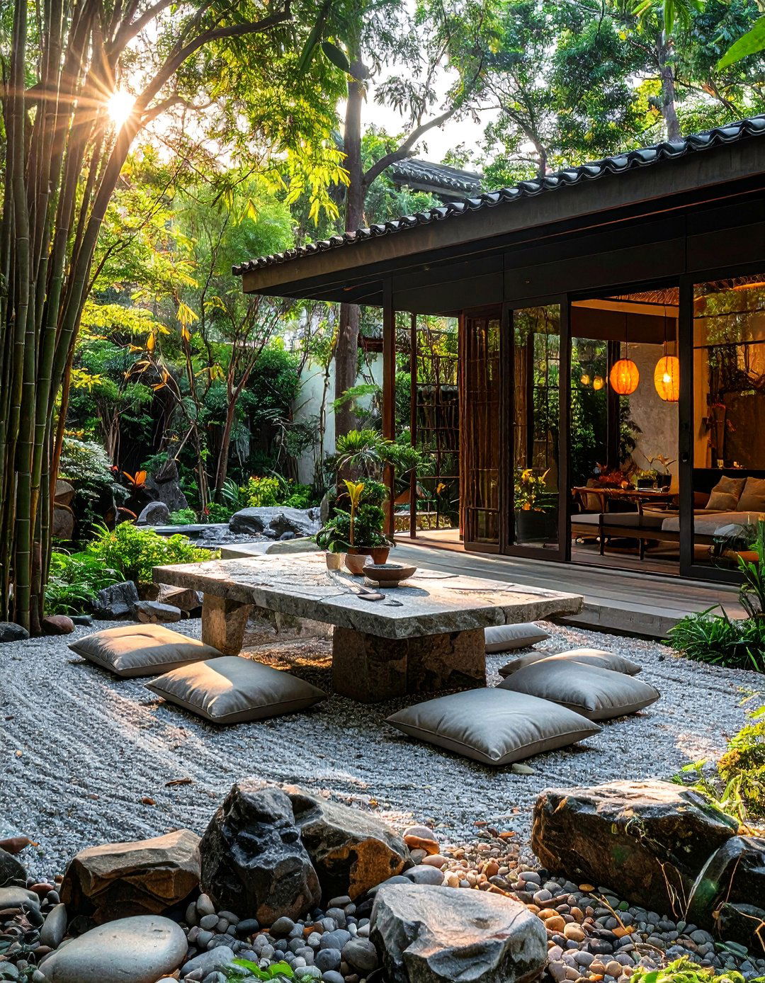 Zen Garden Dining - 30 patio dining ideas