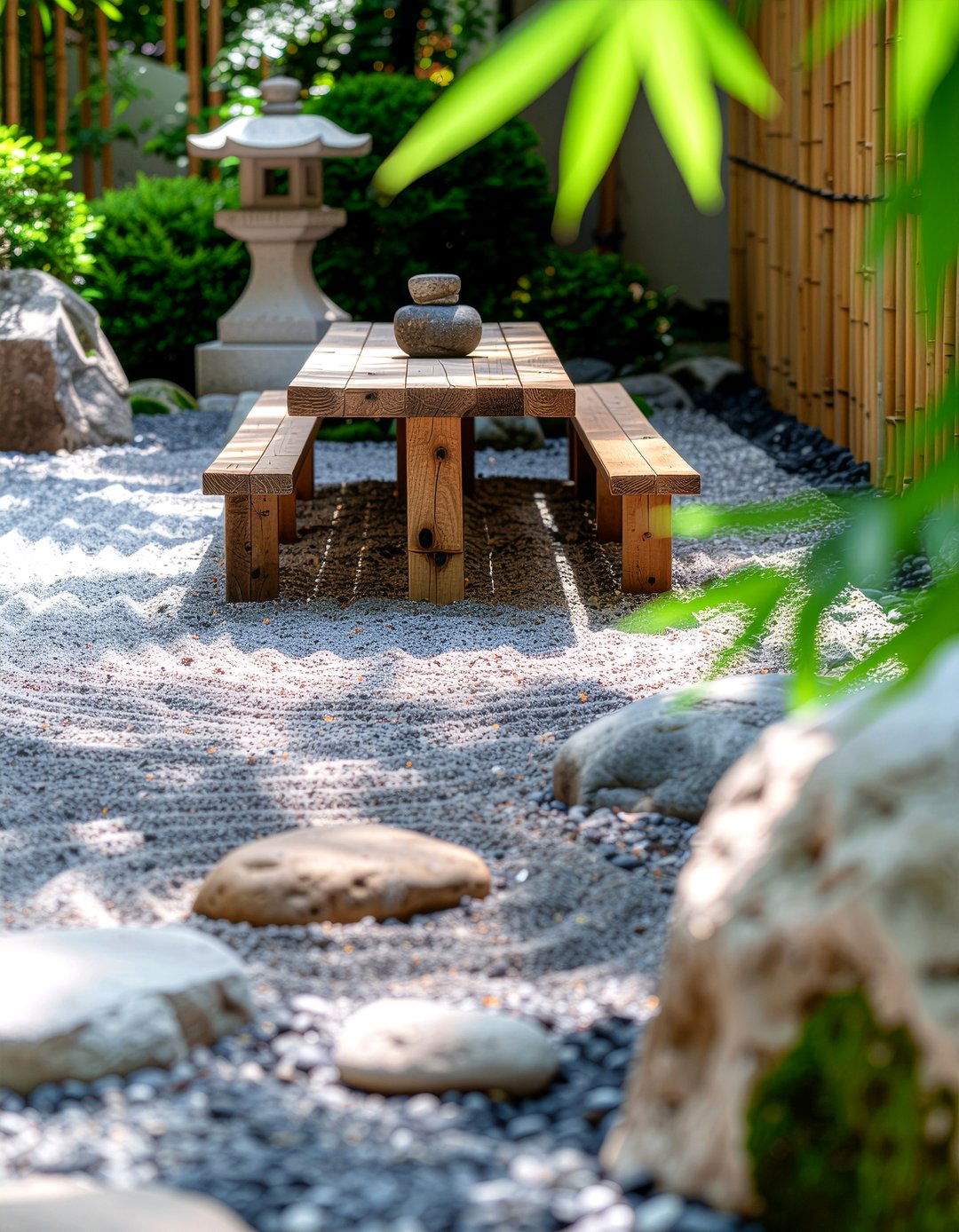 Zen Garden Dining Setting - 30 outdoor dining ideas