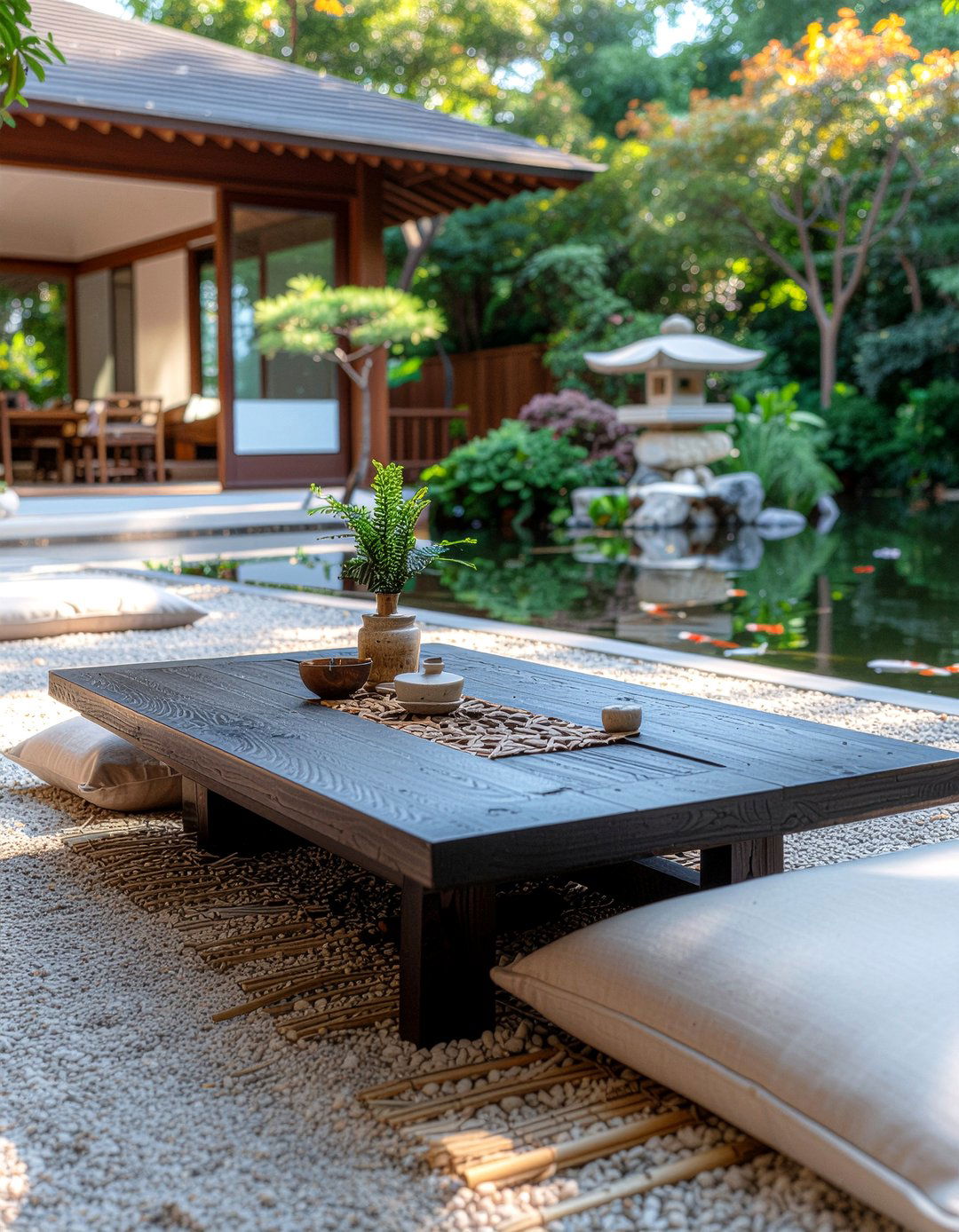 Zen Garden Dining - 30 outdoor dining area ideas