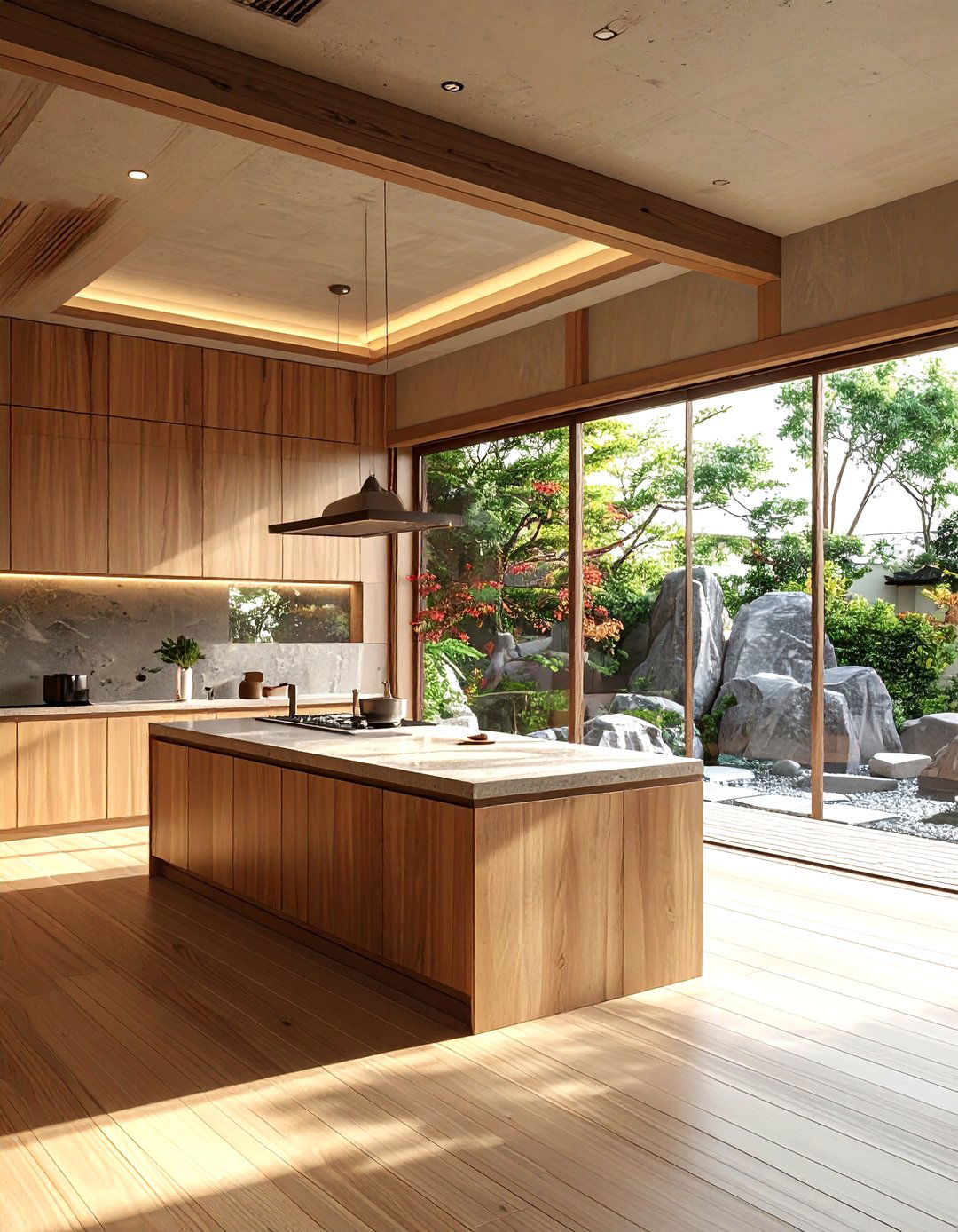 Zen Garden View Kitchen - 30 zen kitchen ideas
