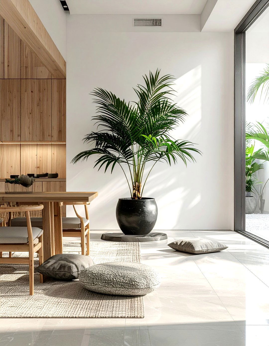 Zen Inspired Palm Space - 30 dining room palm ideas