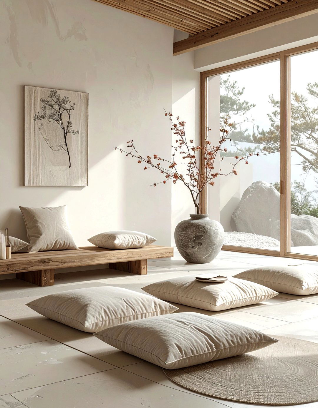 Zen Style Cream Living Room - 30 bohemian cream living room ideas