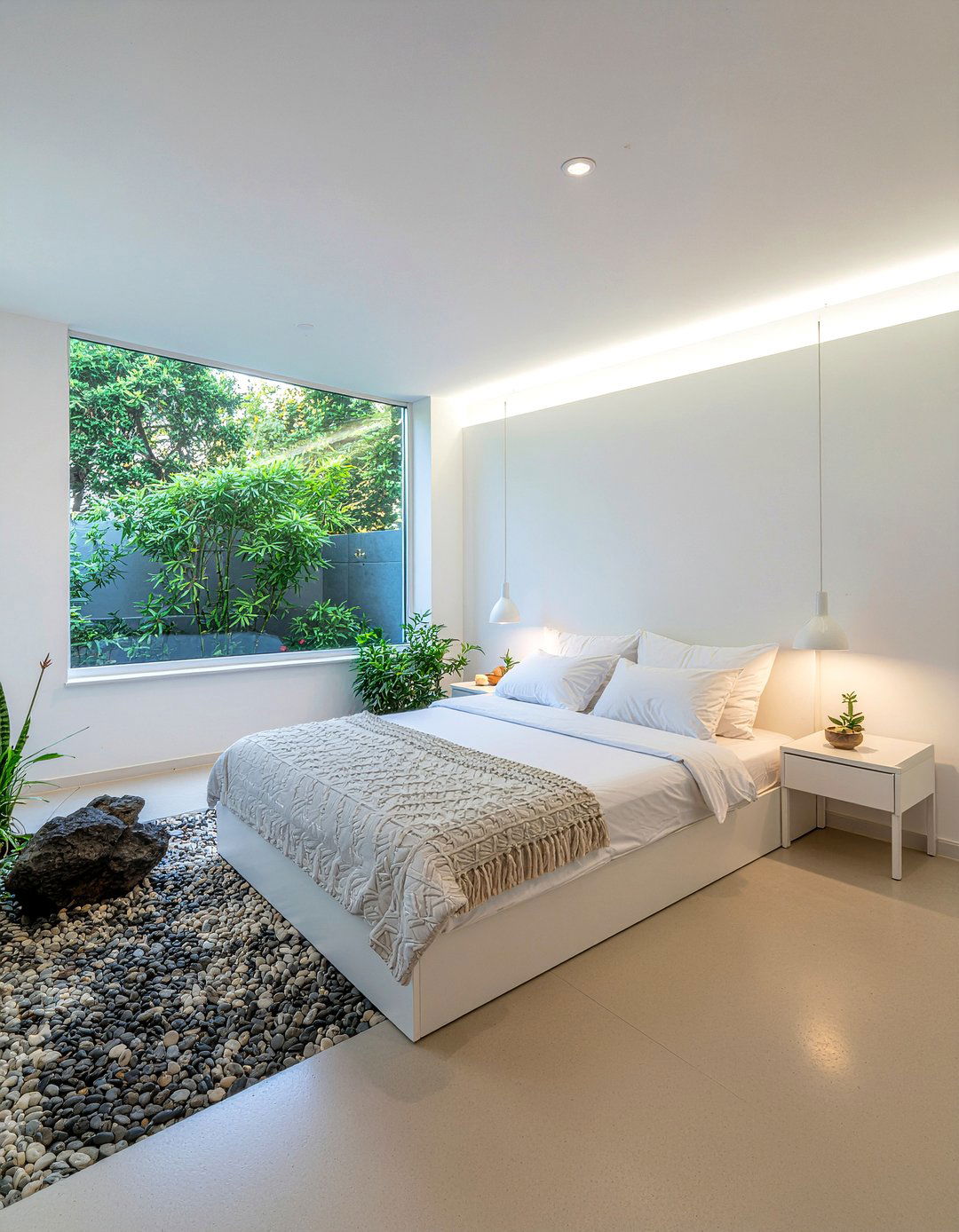 Zen White Bedroom - 30 bedroom white walls