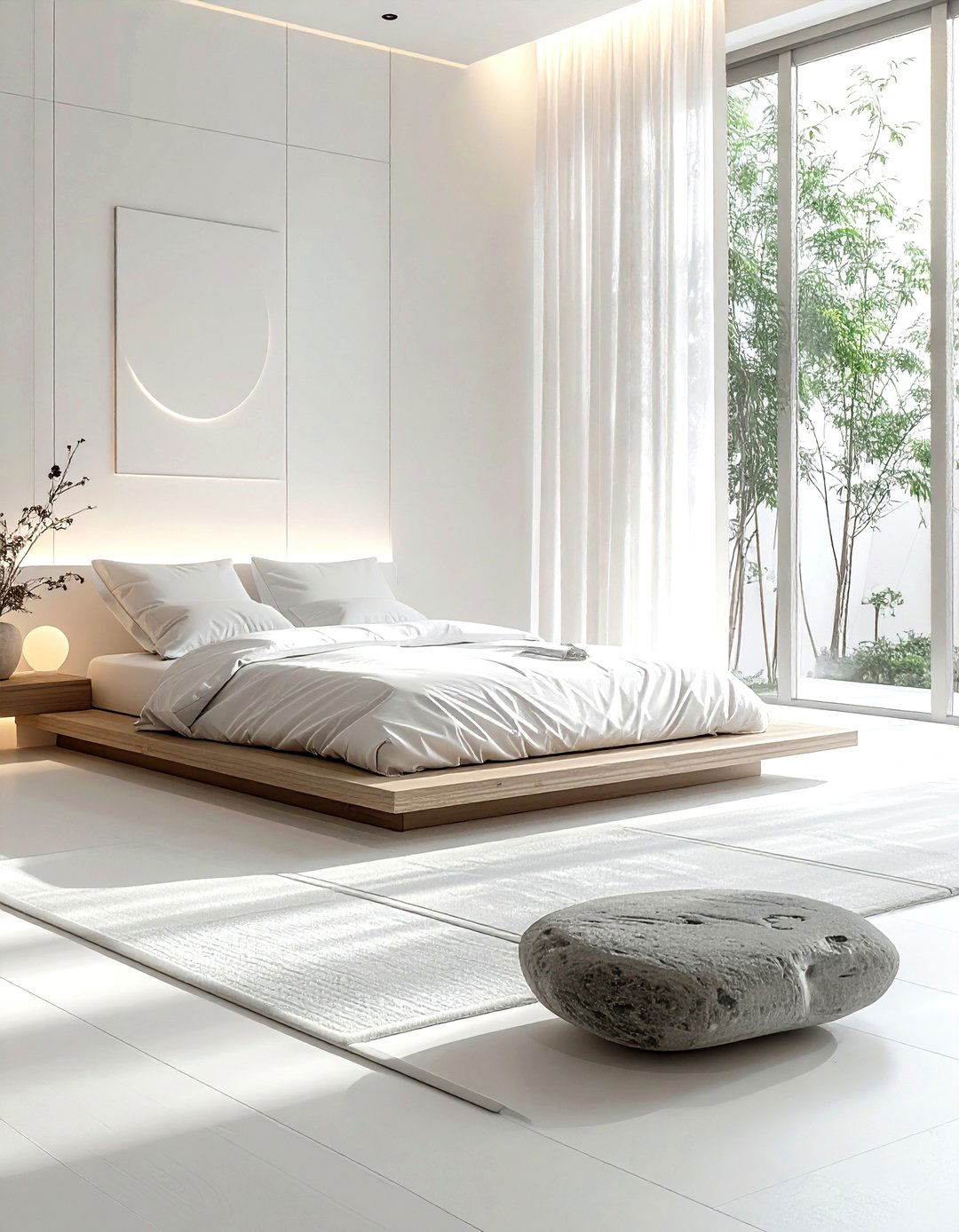 Zen White Bedroom - 30 minimalist white bedroom ideas