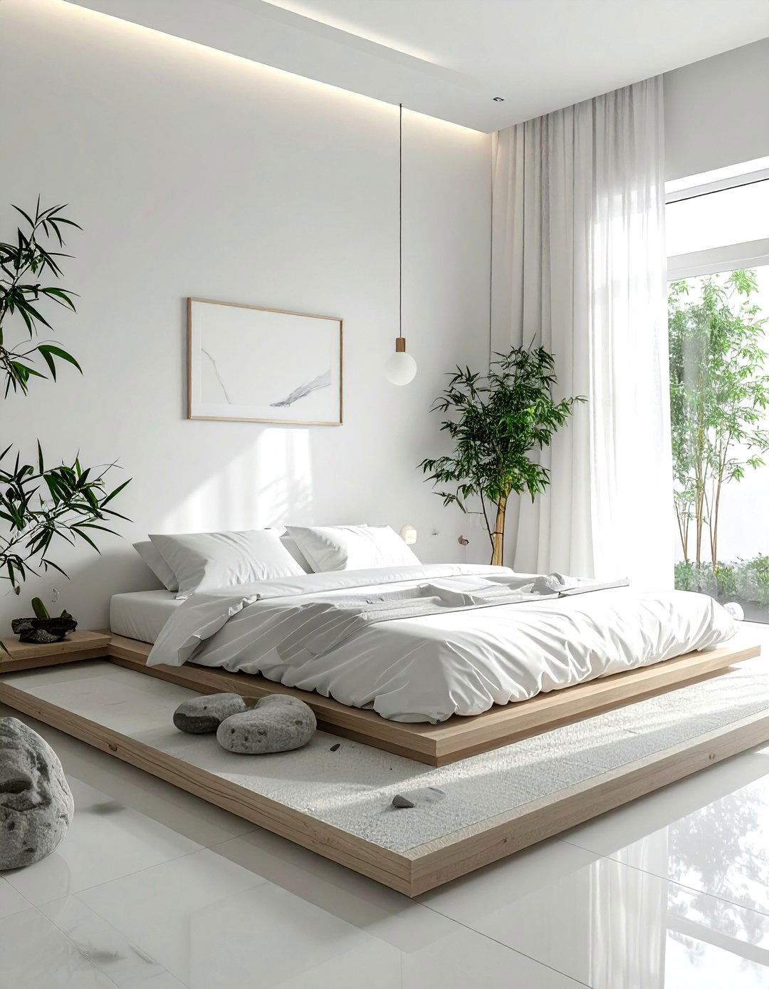 Zen White Bedroom - 30 white bedroom decor ideas