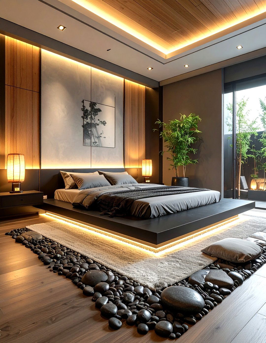 Zen black bedroom - 30 black bedroom decor ideas