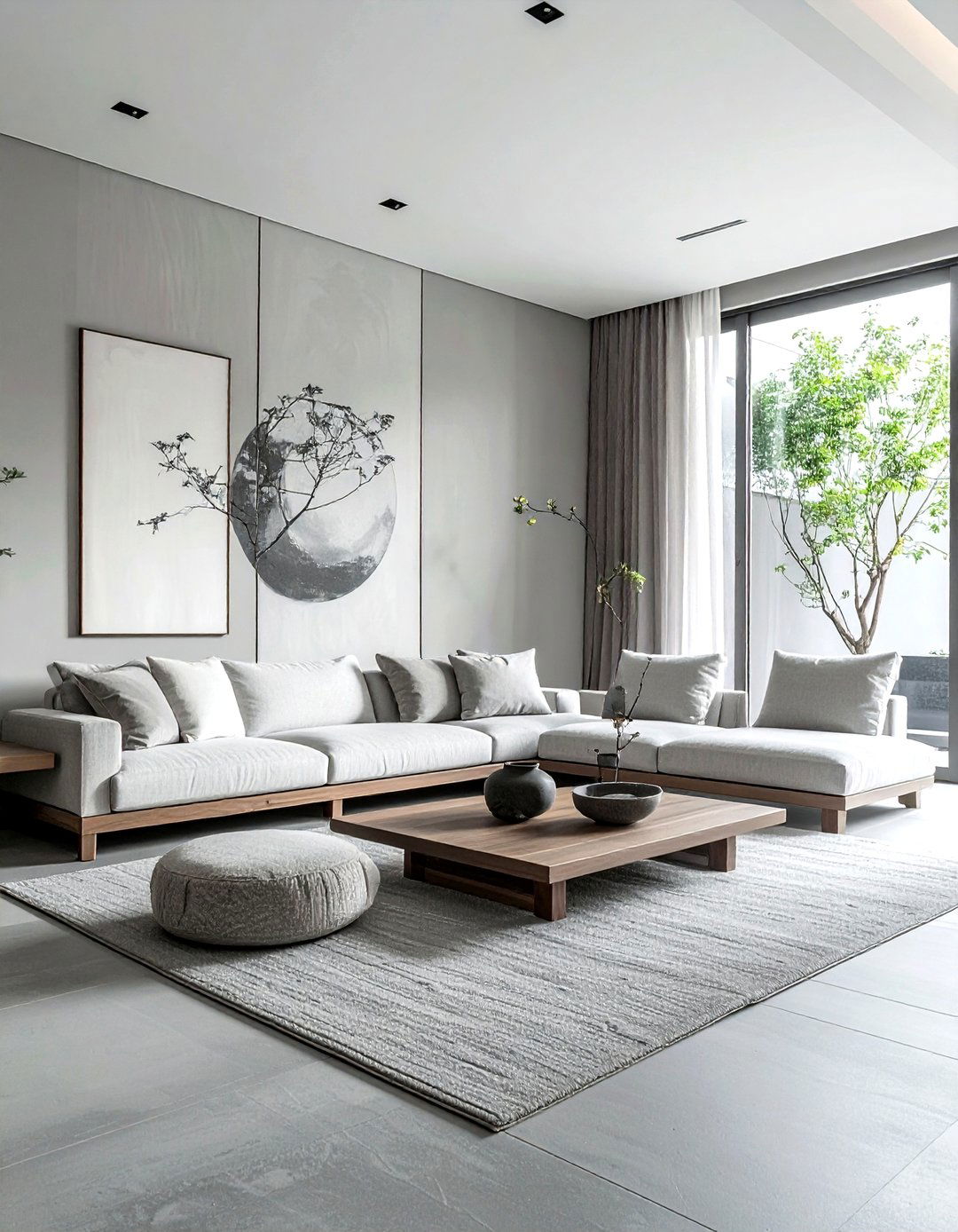 Zen grey living room - 30 minimalist grey living room ideas