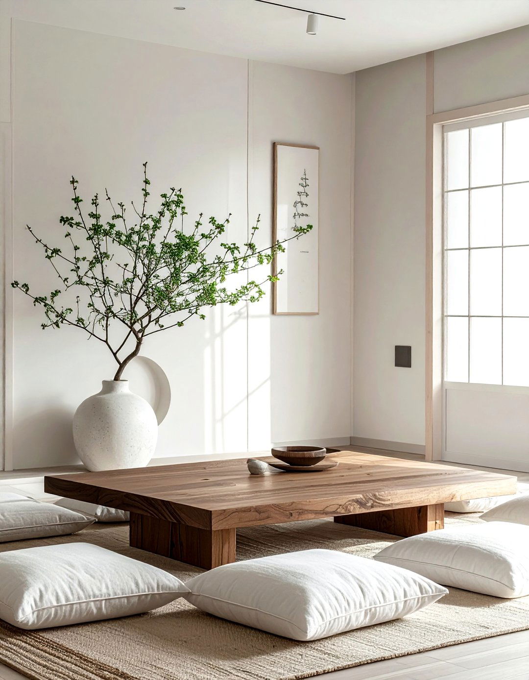 Zen inspired brown white dining space - 30 brown and white dining room ideas