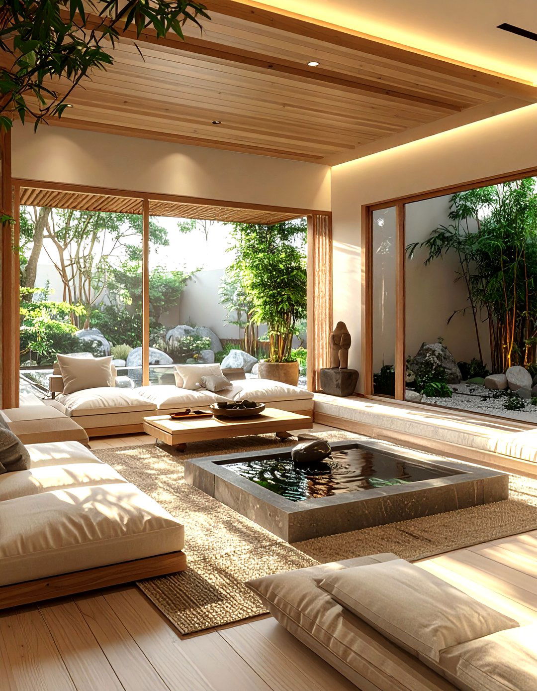 Zen living room - 30 living room warm settings