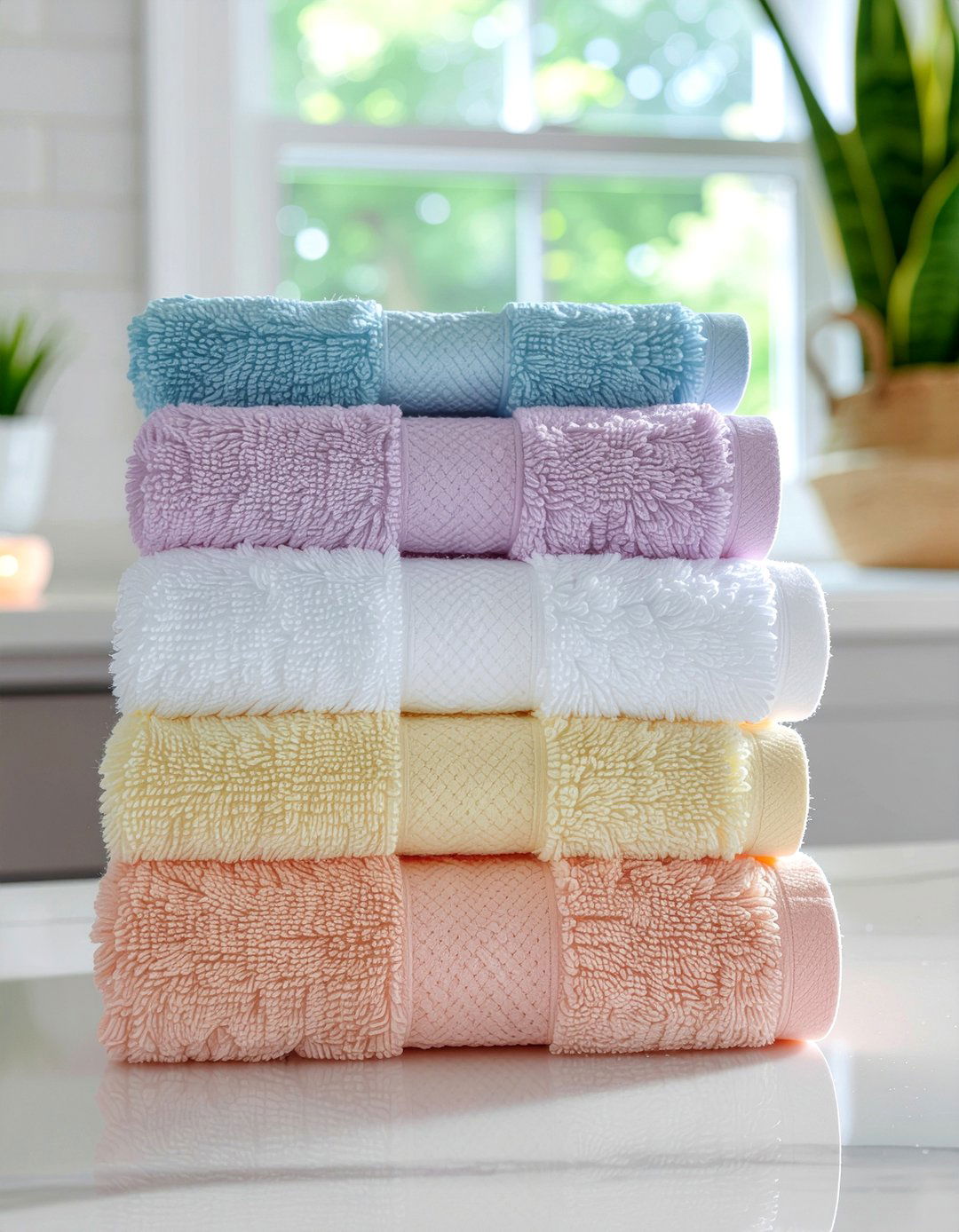 Zero twist cotton bath towels - 30 luxury bath towel ideas