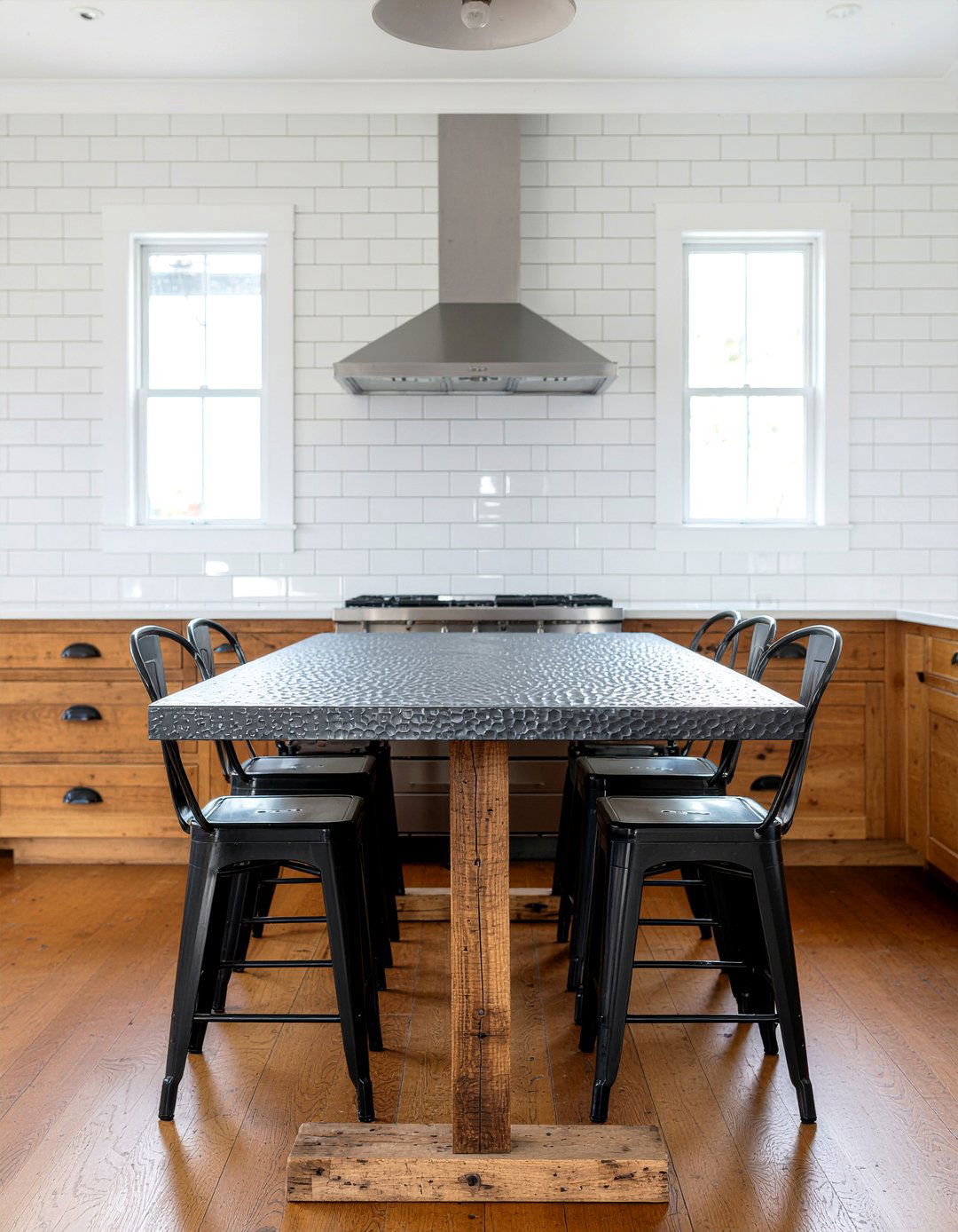 Zinc Top Dining Table - 30 industrial dining table ideas