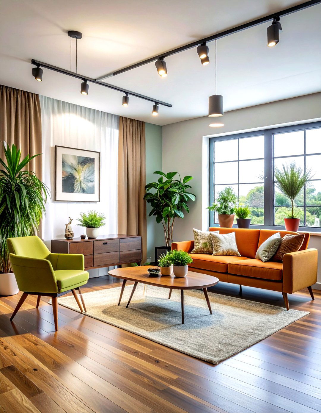 adjustable track lighting heads - 30 living room track lighting ideas