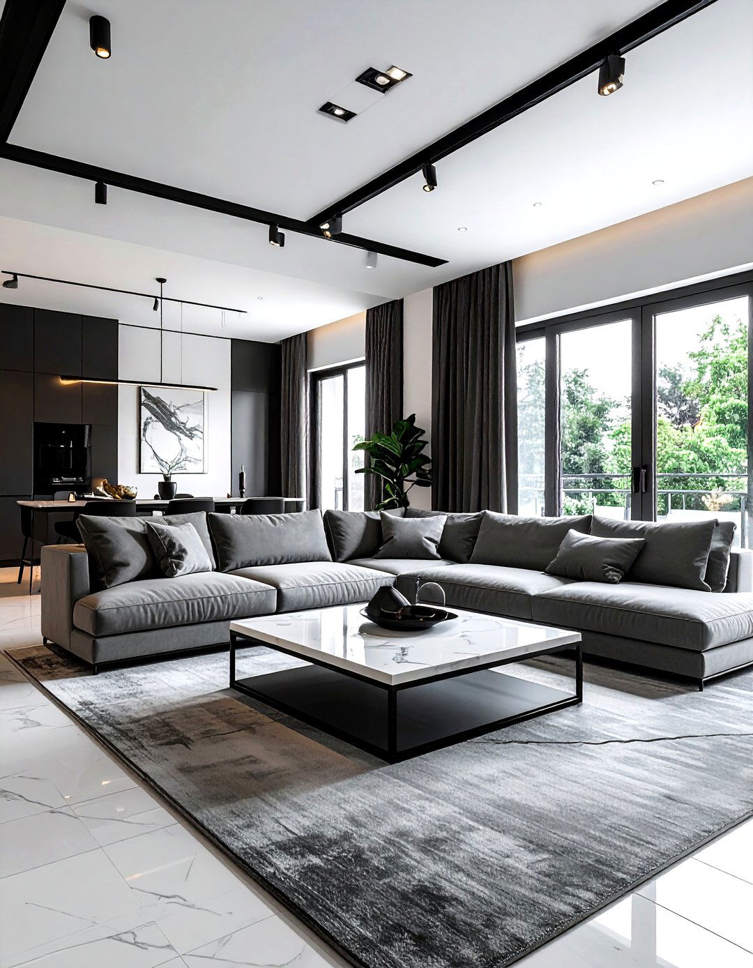 black track lighting living room - 30 living room track lighting ideas