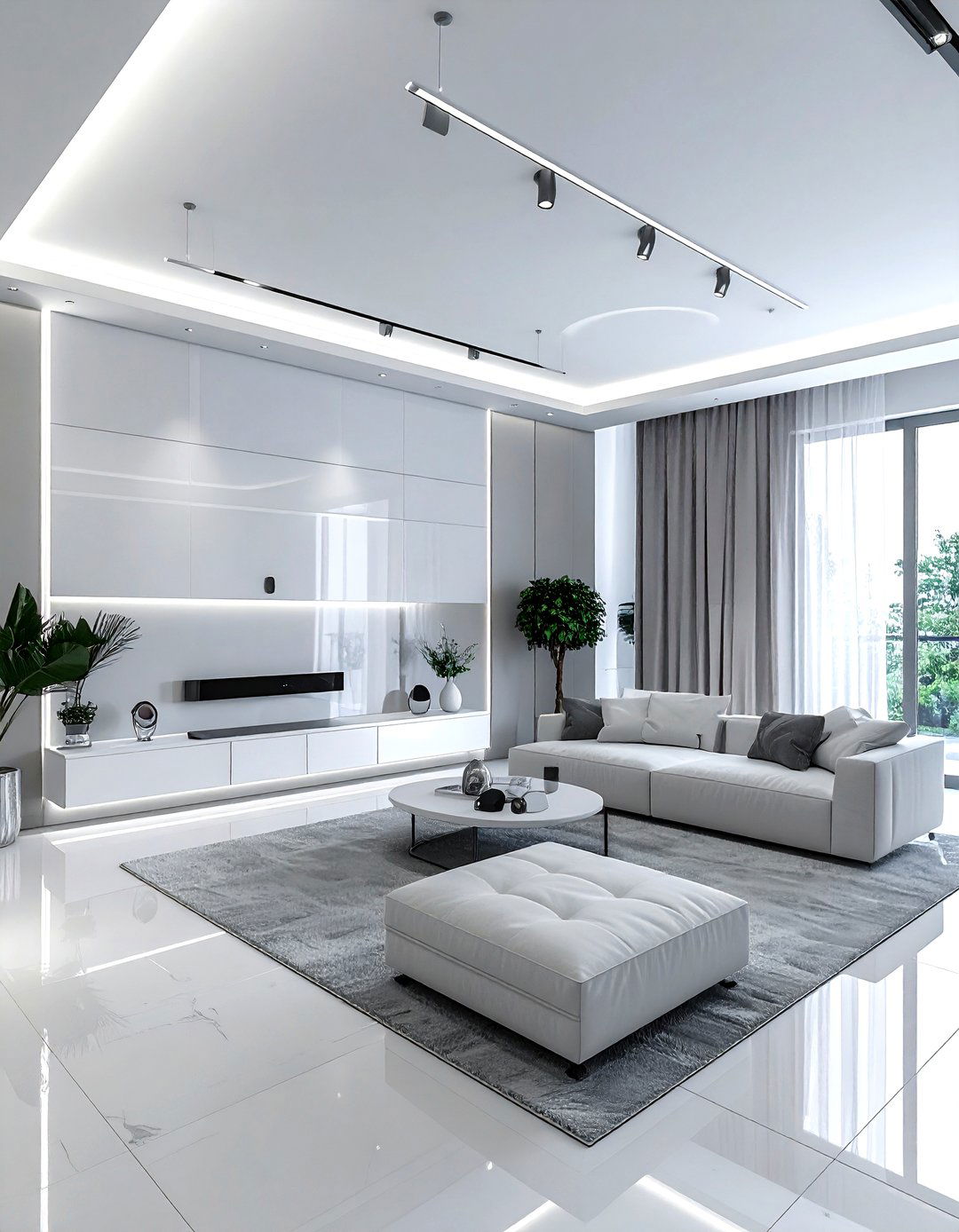 contemporary track lighting - 30 living room track lighting ideas