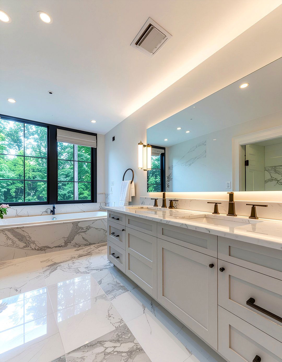 inch recessed lighting - 30 bathroom recessed lighting ideas