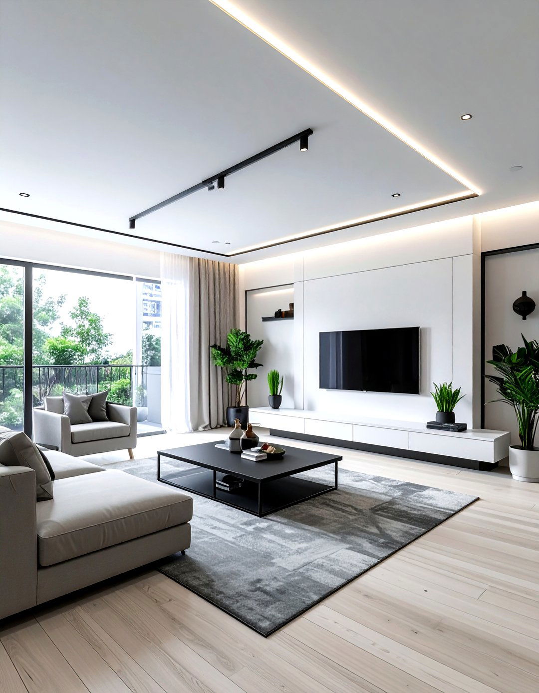 linear track lighting living room - 30 living room track lighting ideas