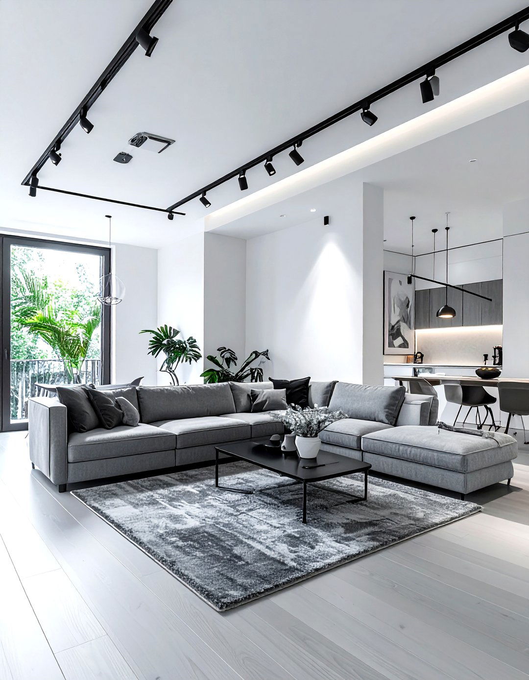 matte black track lighting - 30 living room track lighting ideas