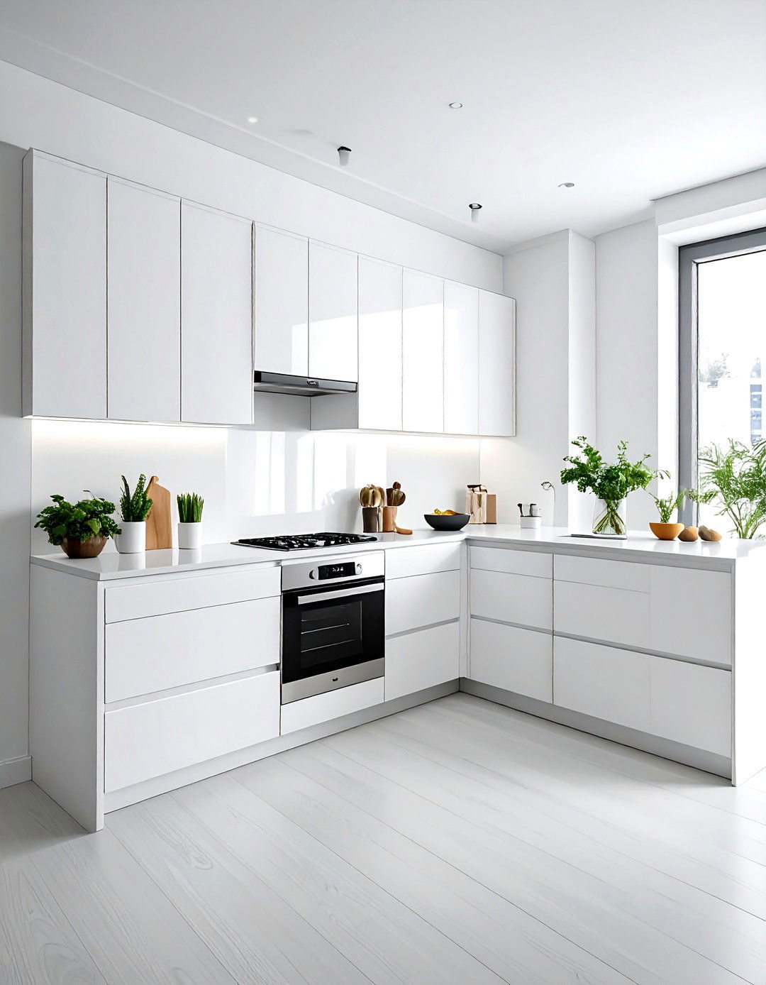 modern white kitchen cabinet - 30 all white kitchen ideas