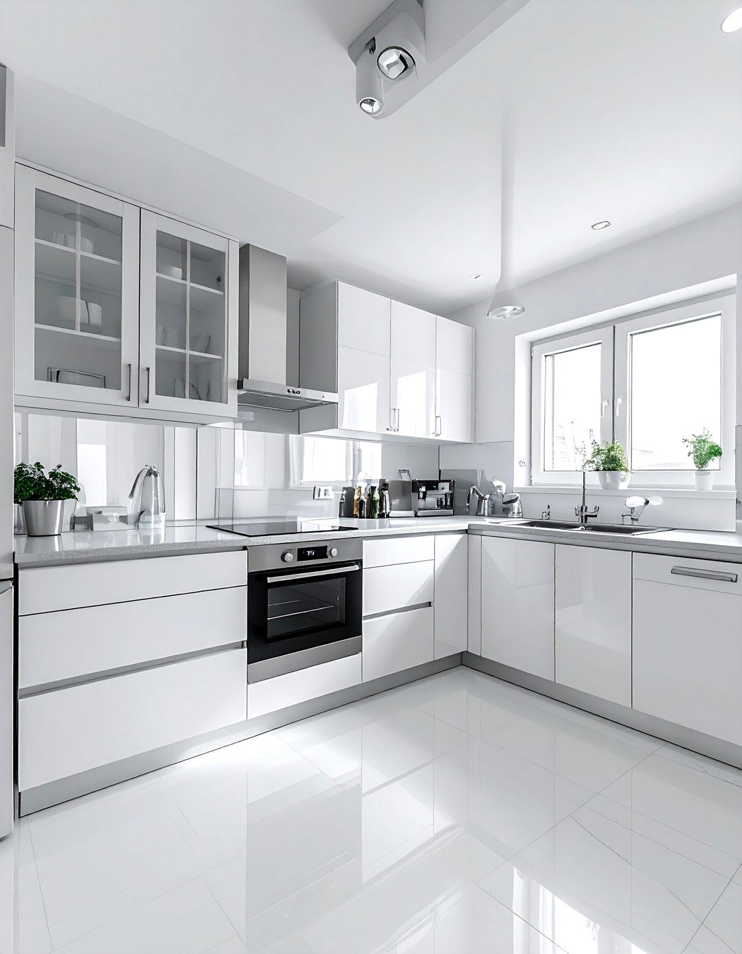 small white kitchen space - 30 all white kitchen ideas
