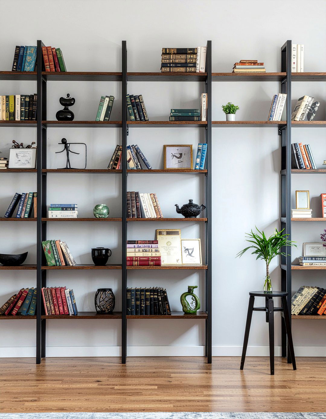 studio apartment bookshelf wall - 30 studio apartment living room ideas