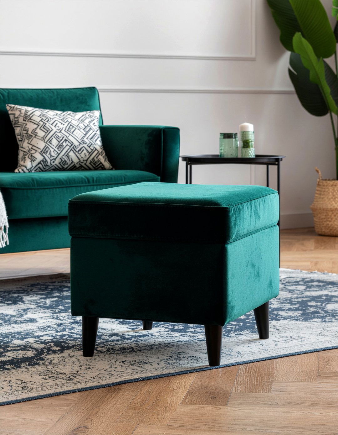 studio apartment storage ottoman - 30 studio apartment living room ideas