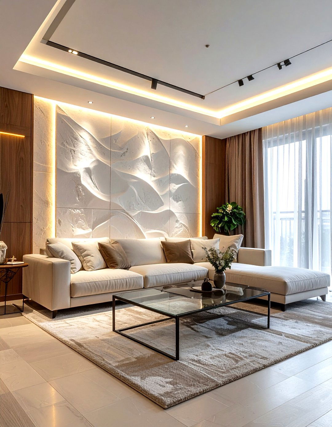 track lighting for accent wall - 30 living room track lighting ideas