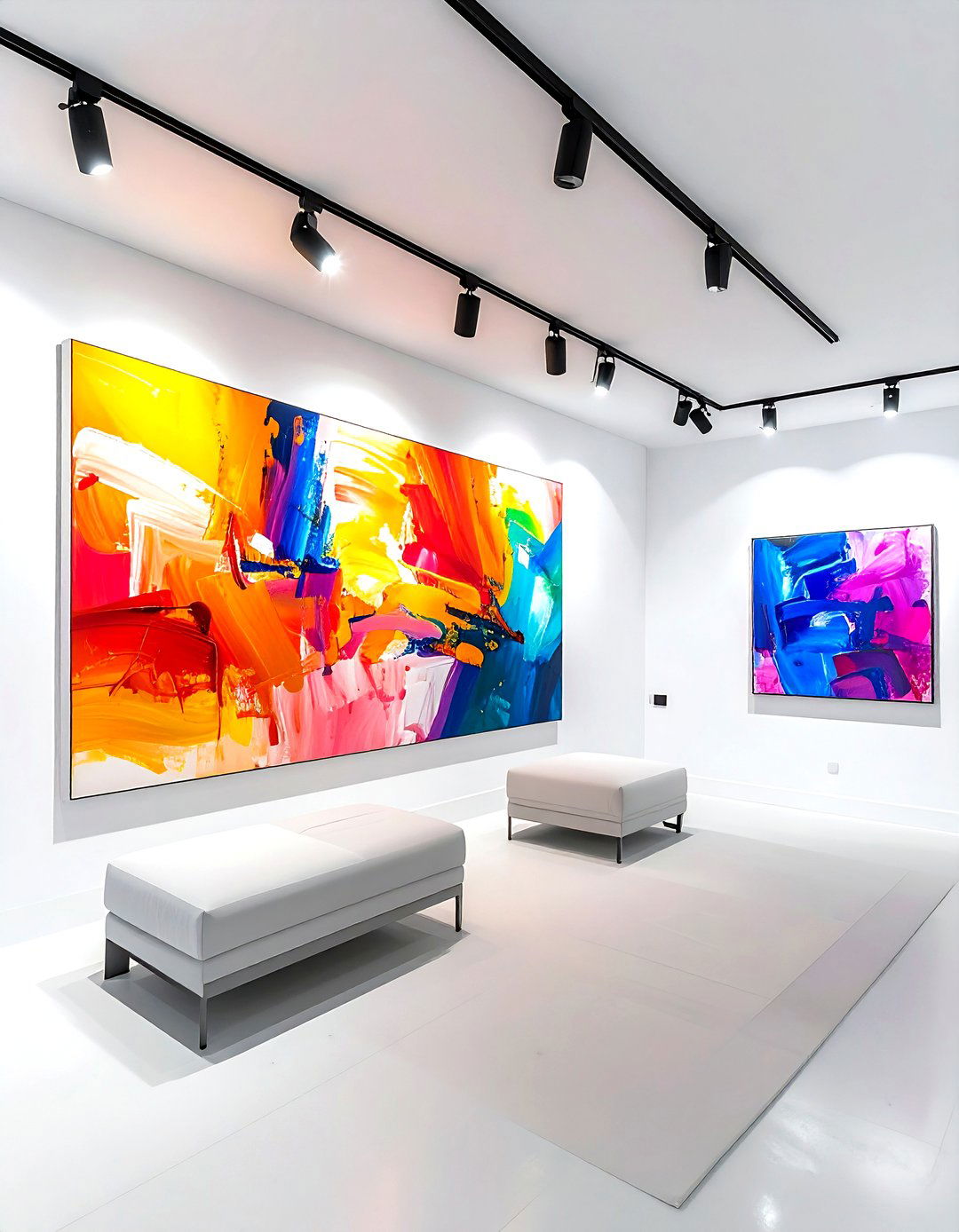 track lighting for wall art - 30 living room track lighting ideas