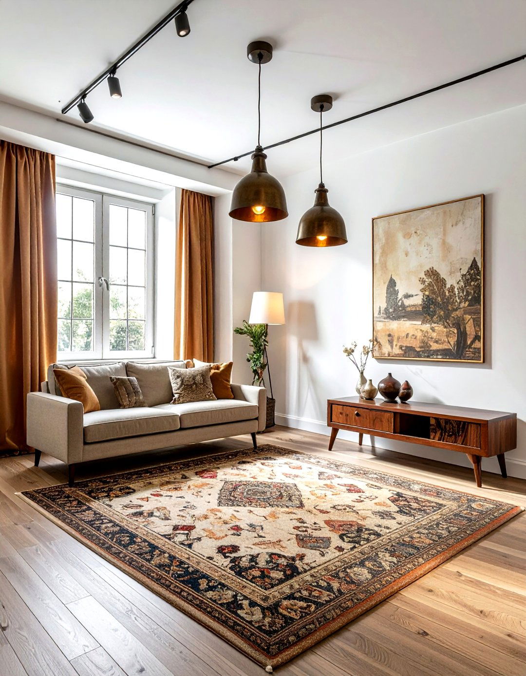 vintage track lighting style - 30 living room track lighting ideas