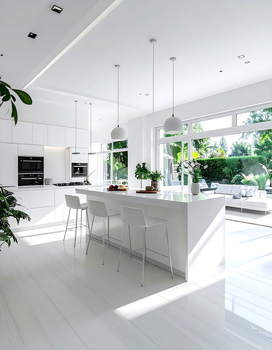 white kitchen open concept - 30 all white kitchen ideas