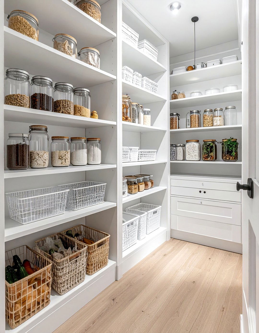 white kitchen pantry storage - 30 all white kitchen ideas