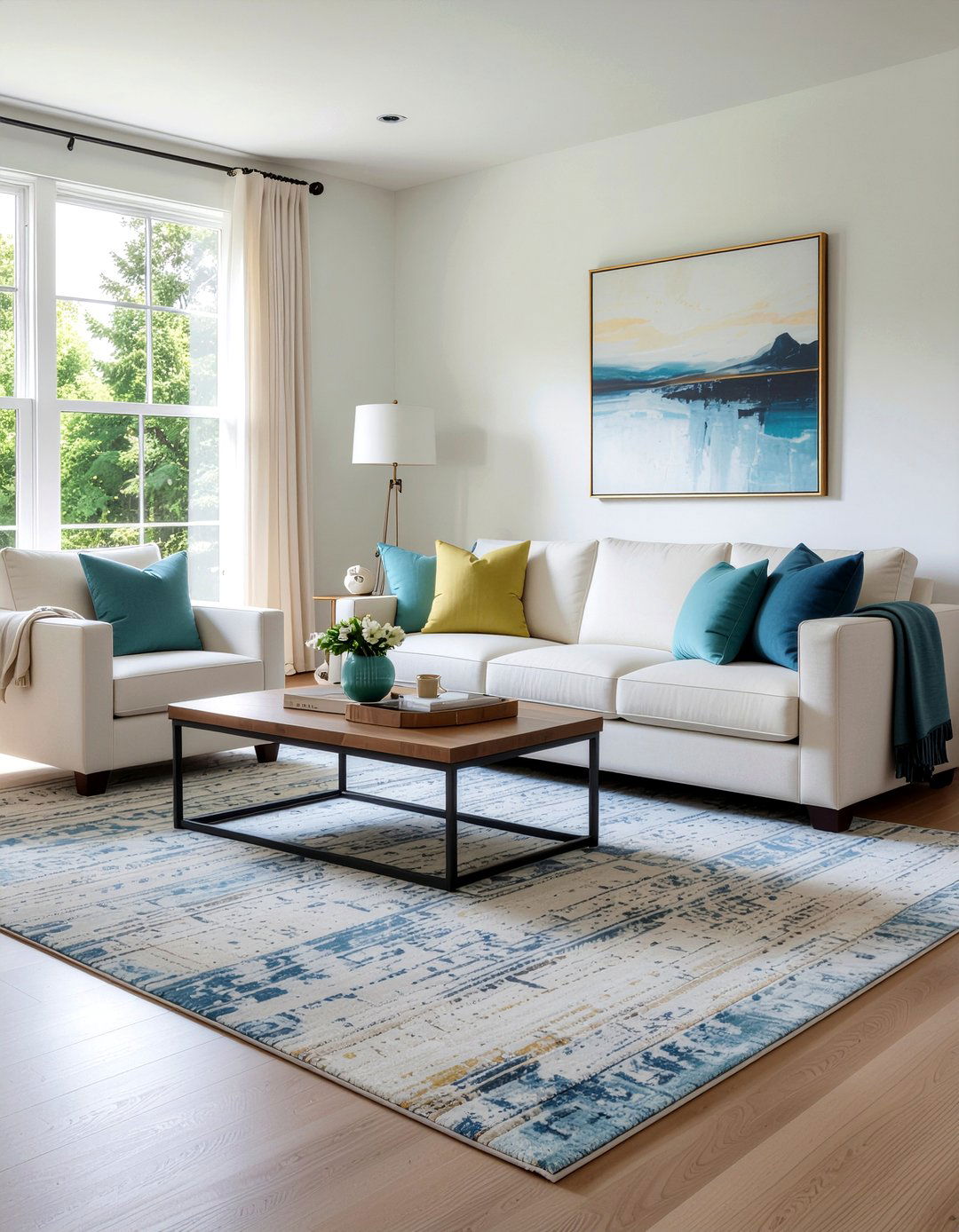 x Rug Living Room - 30 living room rug size guide