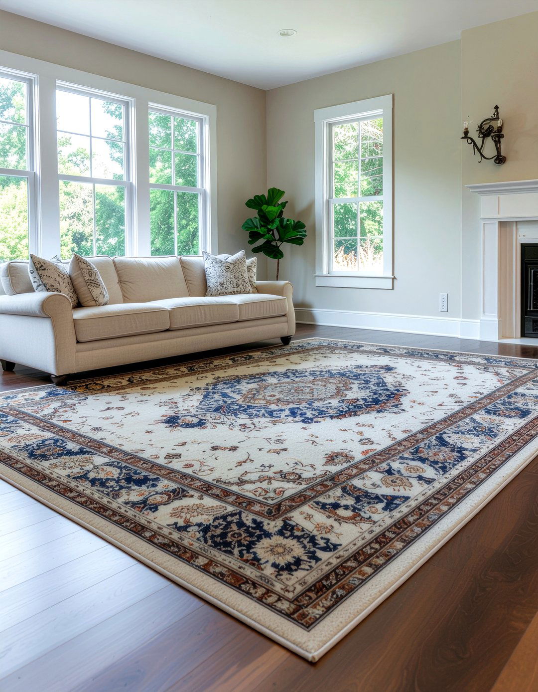 x Rug Living Room - 30 living room rug size guide